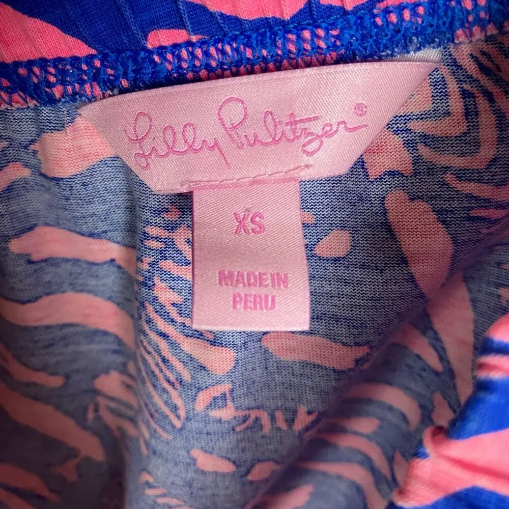 Lilly Pulitzer Windsor Strapless Mini Dress Pink Blue Pima Cotton Womens Sz XS - Picture 6 of 11